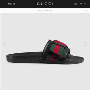 Gucci Satin Slides With Bow